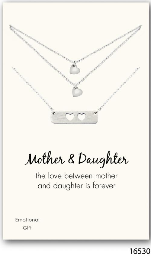 Mother and daughter silver pendant